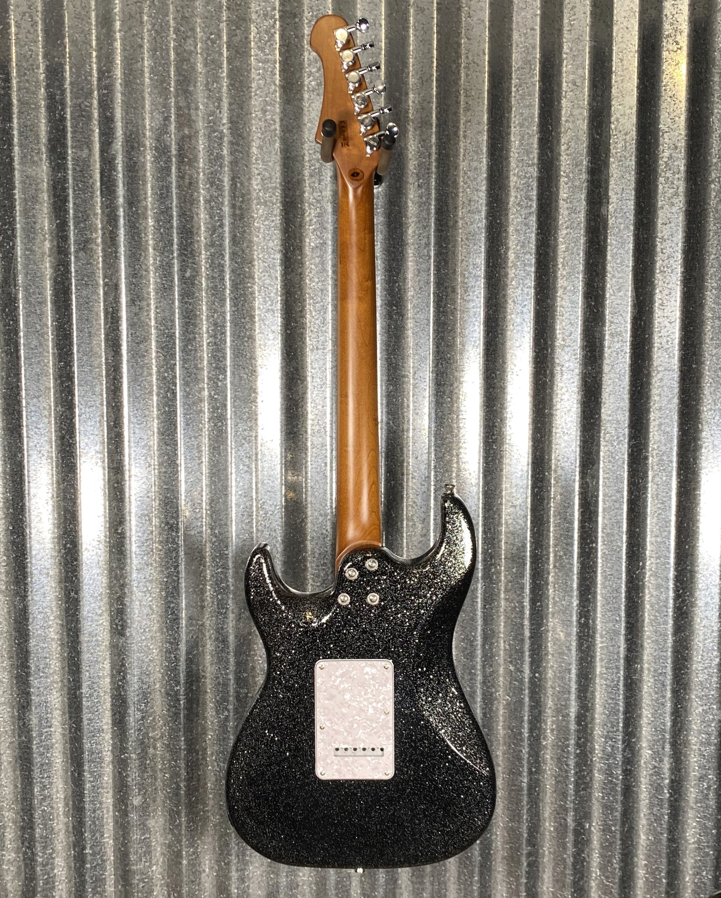 Jet JS500BLS HH Strat Style Guitar Bound Black Sparkle #0010