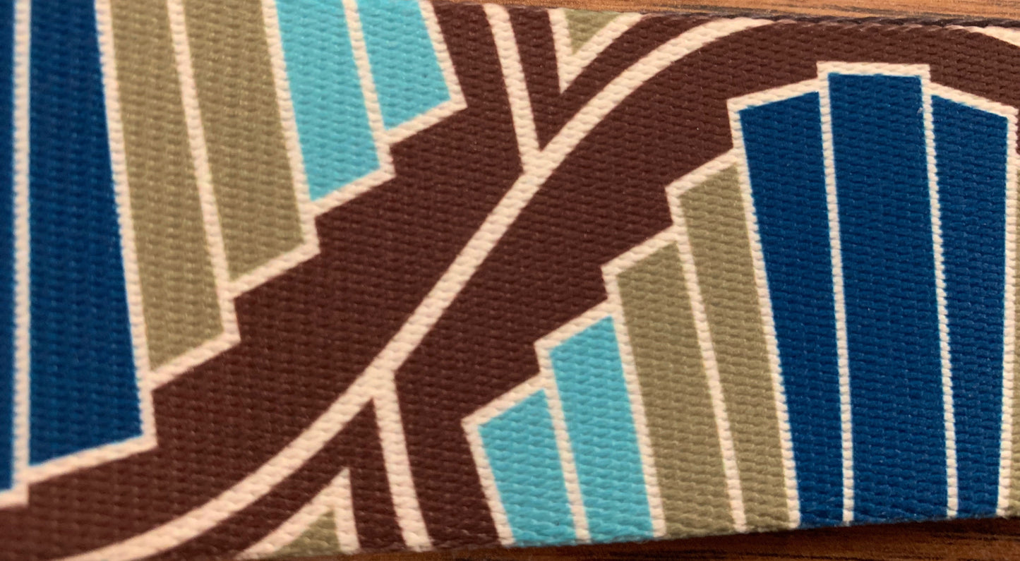 Levy's MP2SLD-006 2" Polyester Sublimation Guitar Strap Brown Blue Green