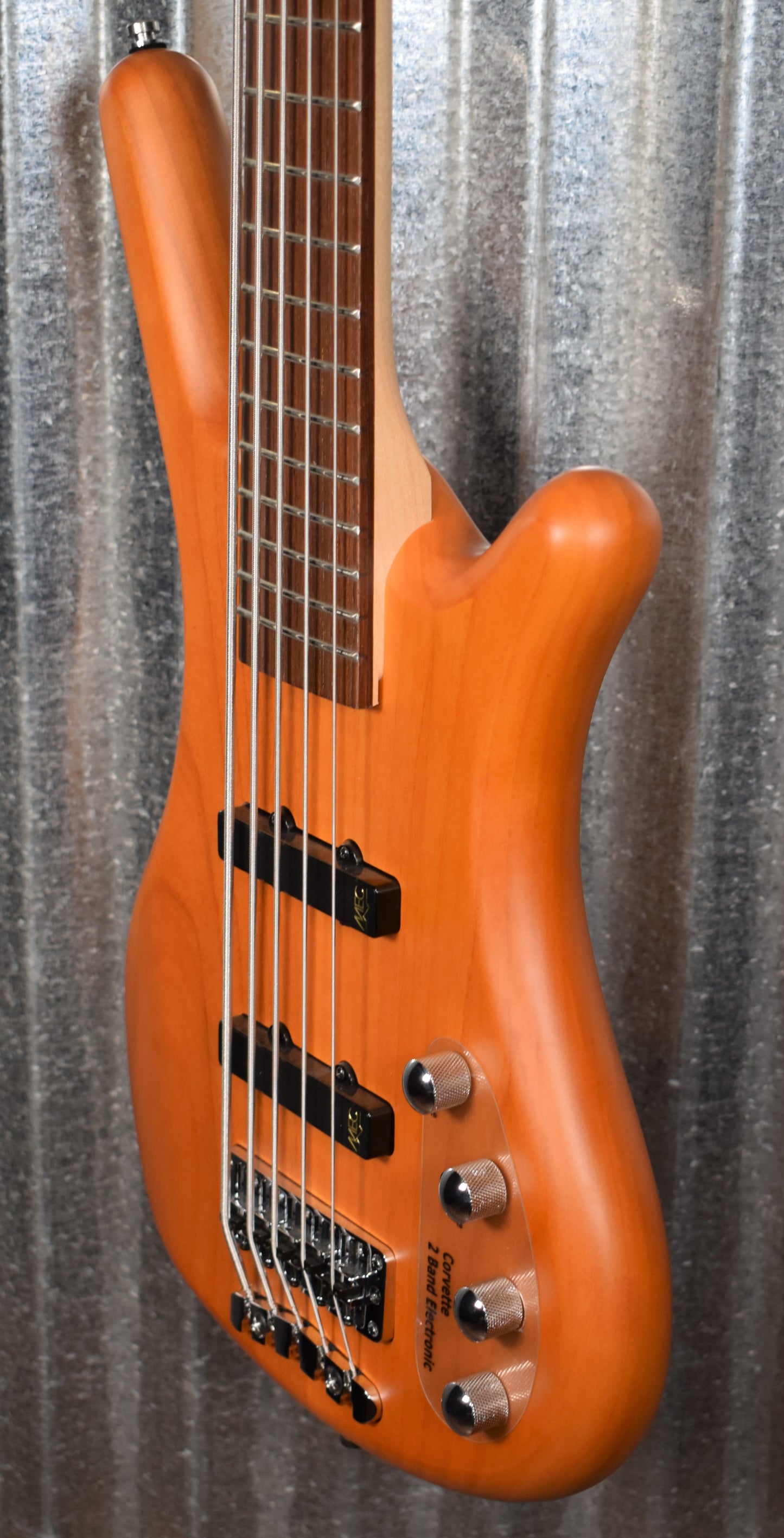 Warwick RockBass Corvette Basic Active 5 String Bass Honey Violin & Bag #4420