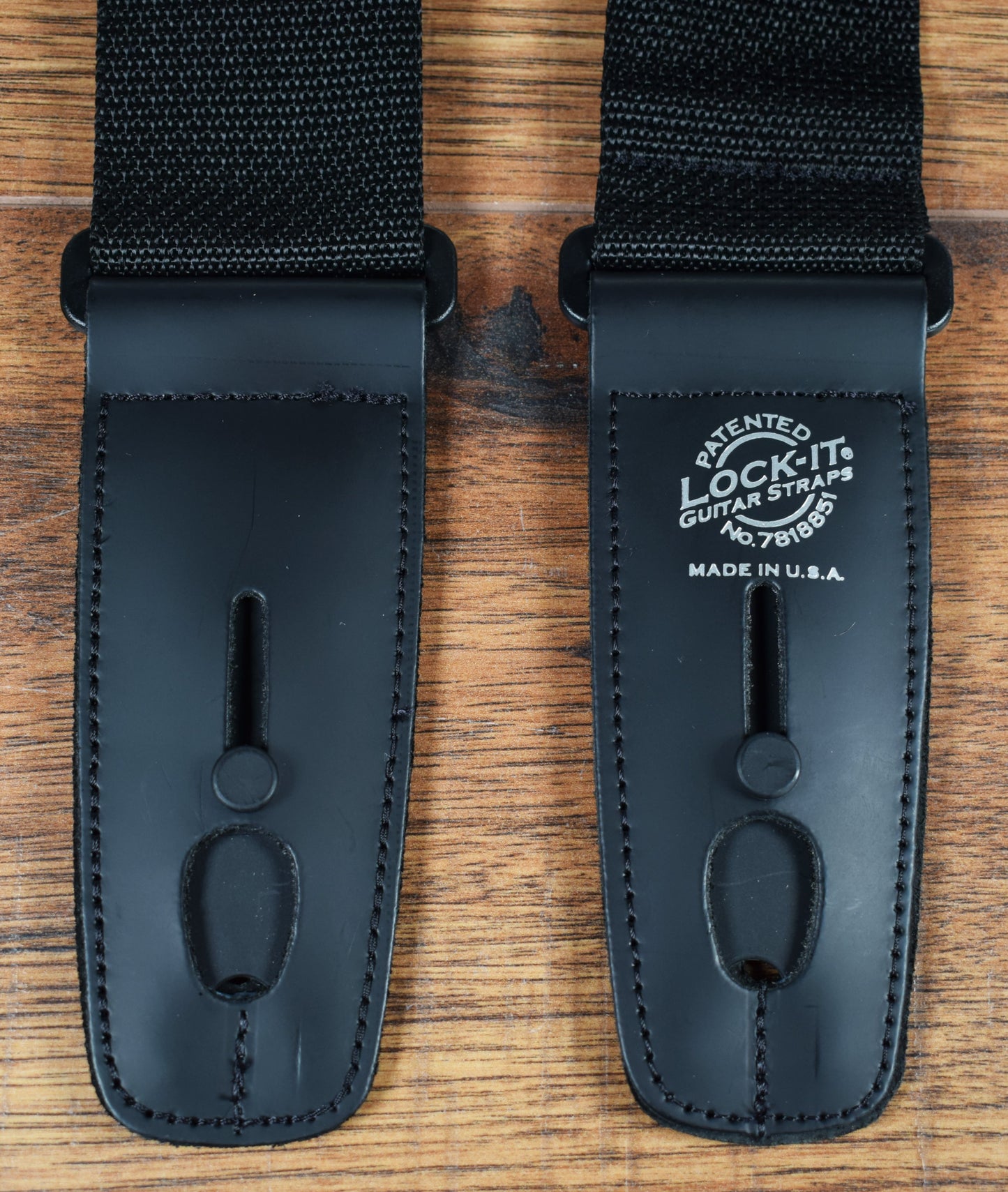 LOCK-IT Straps Polypro Series 2" Black Poly Guitar Bass Strap 001 P2-BLK