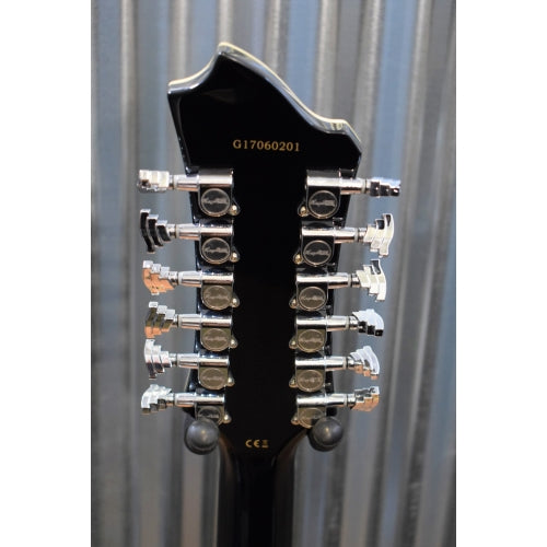 Hagstrom Viking DLX12 Deluxe 12 String Semi Hollow Electric Guitar Black #0201