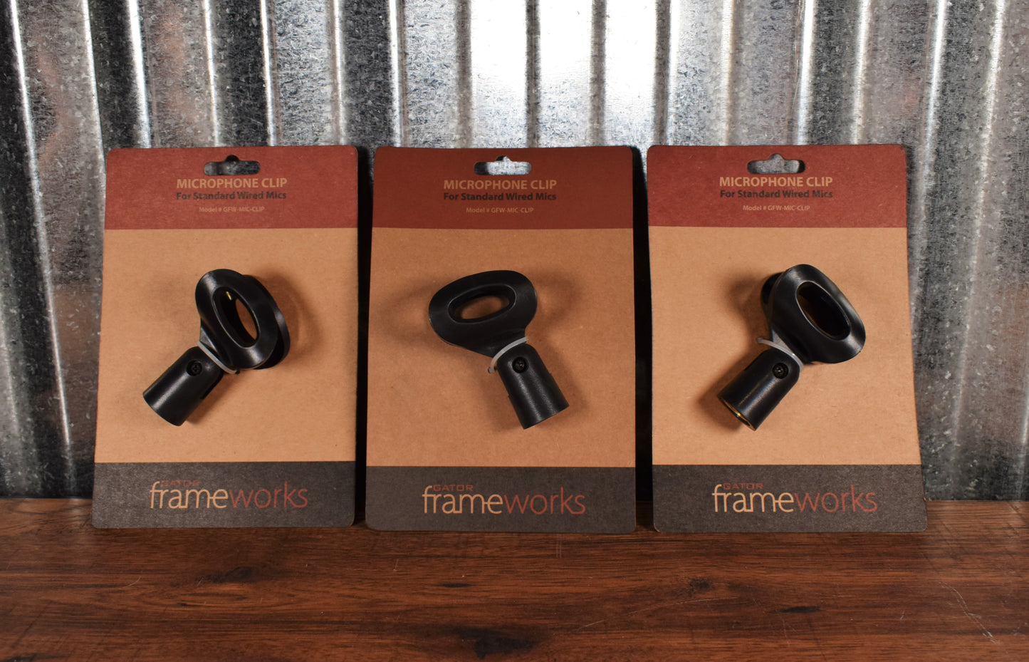 Gator Frameworks ROCK IT Tripod Microphone Boom Stand RI-MICTP-FBM & CLIP Black 3 Pack