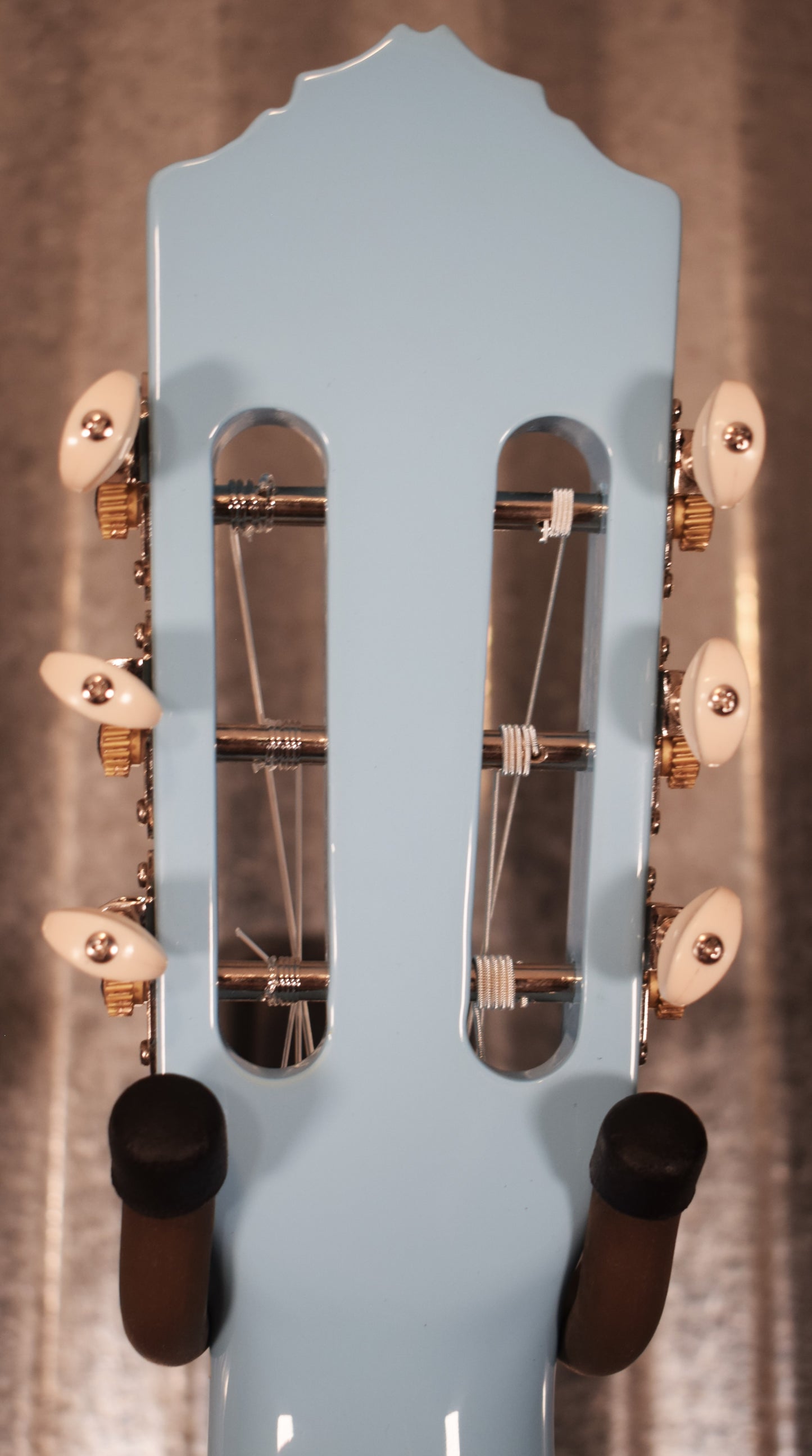 Ortega RGA-SKY Gaucho Acoustic Nylon String Parlor Sky Blue Guitar & Bag #0100