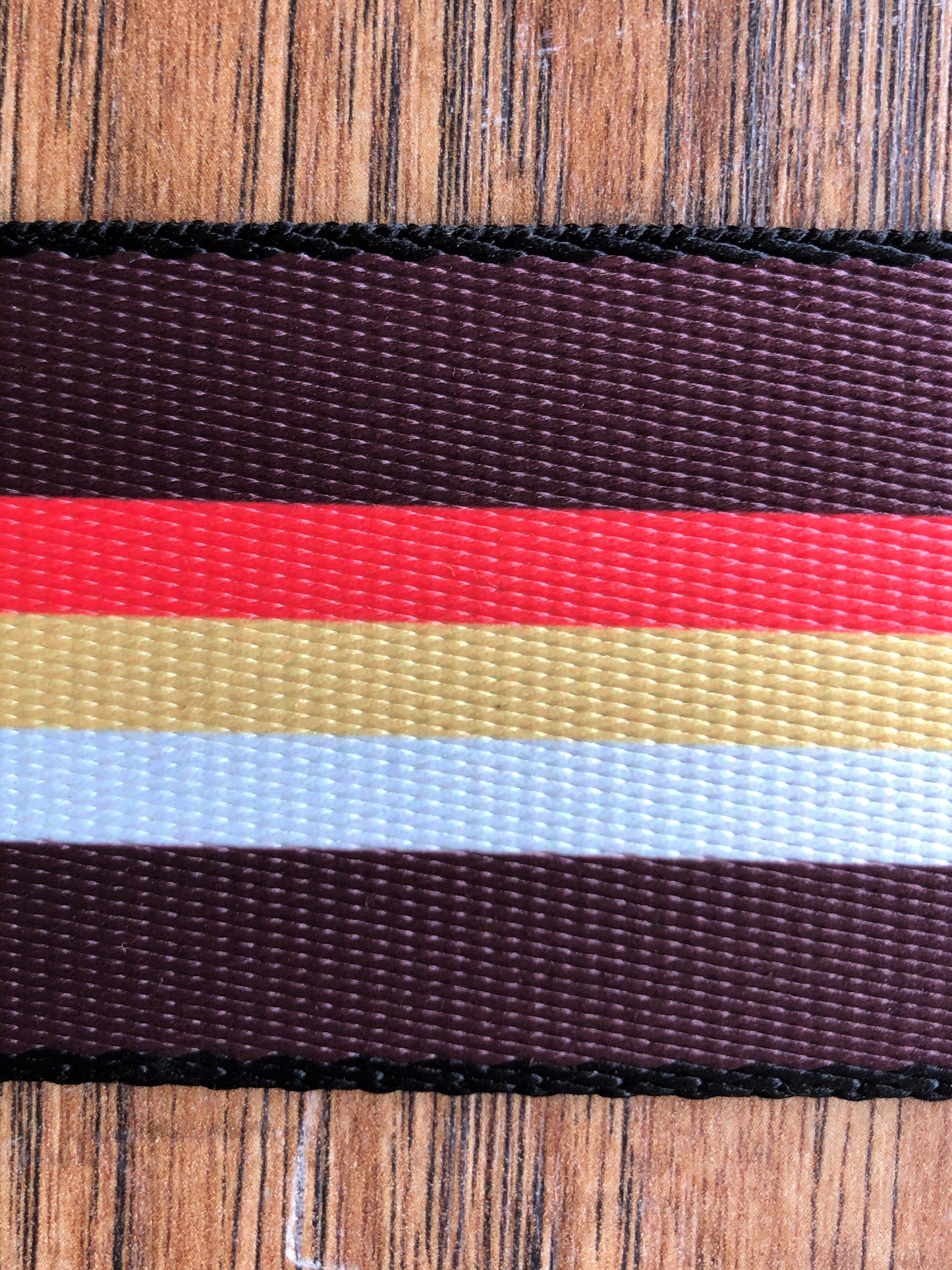 Levy's MP2-001 2" Adjustable Print Poly Guitar & Bass Strap Stripes Brown