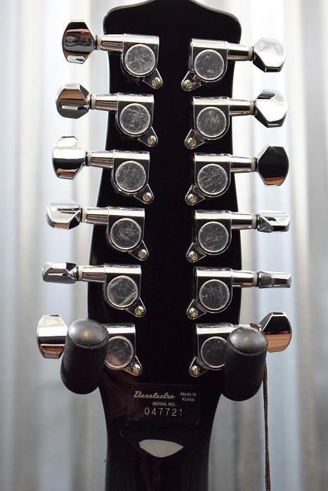 Danelectro '59 Vintage 12 String Gloss Black Semi Hollow Electric Guitar