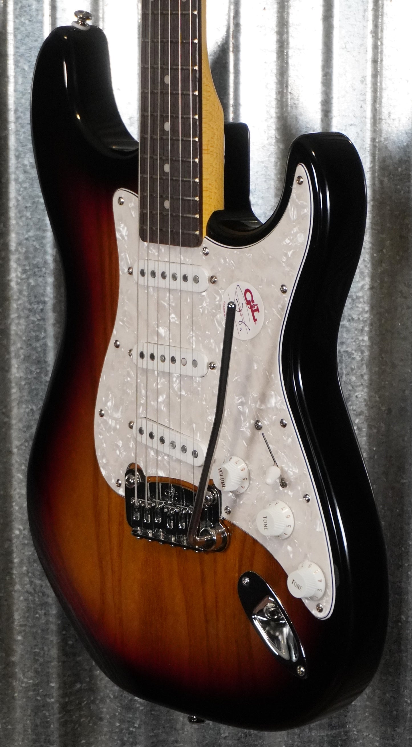G&L Tribute Legacy 3-Tone Sunburst Guitar Sassafras #4635 Used