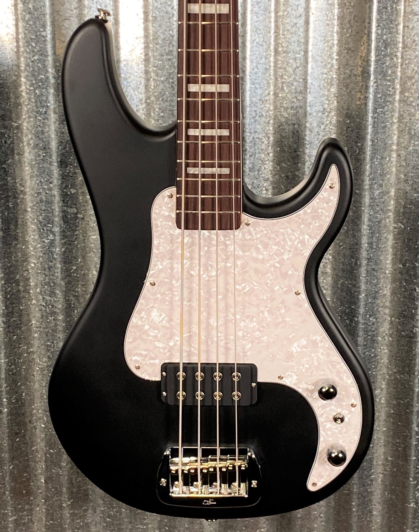 G&L USA Kiloton Jet Black Frost 4 String Bass & Bag #5180 Used