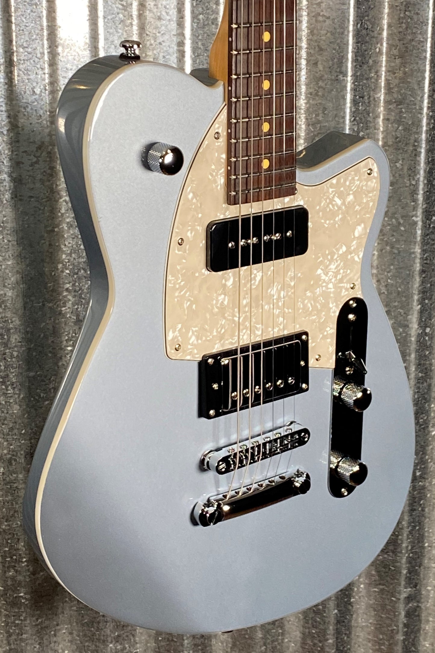 Reverend Double Agent OG Metallic Silver Freeze Guitar #1645 B Stock