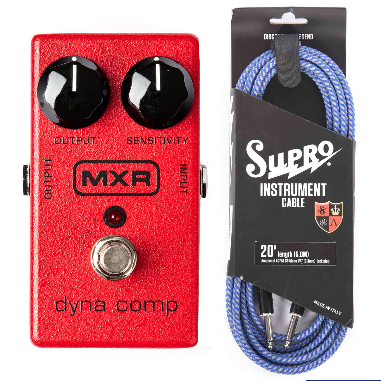 Dunlop MXR M102 Dyna Comp Compressor Guitar Effect Pedal + FREE Supro 20' Cable