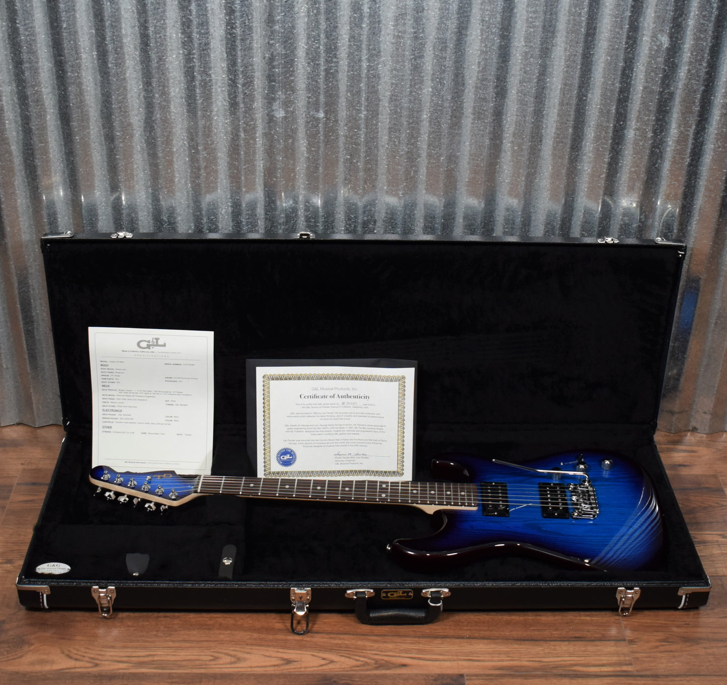 G&L USA Legacy HH RMC Blueburst Rosewood Satin Neck Guitar & Case #5362