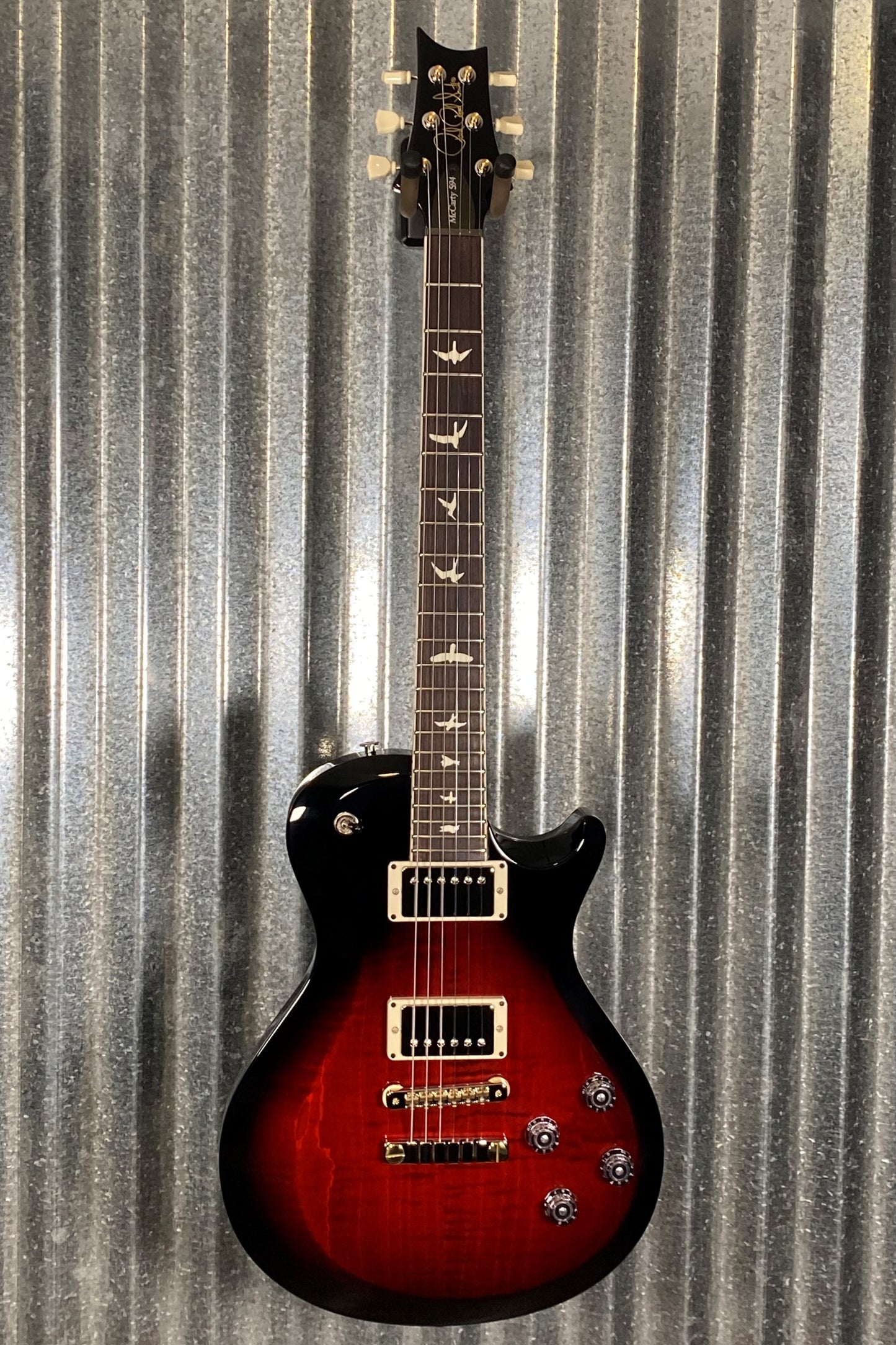 PRS Paul Reed Smith USA S2 Singlecut McCarty 594 Fire Red Smokeburst Guitar & Bag #0712