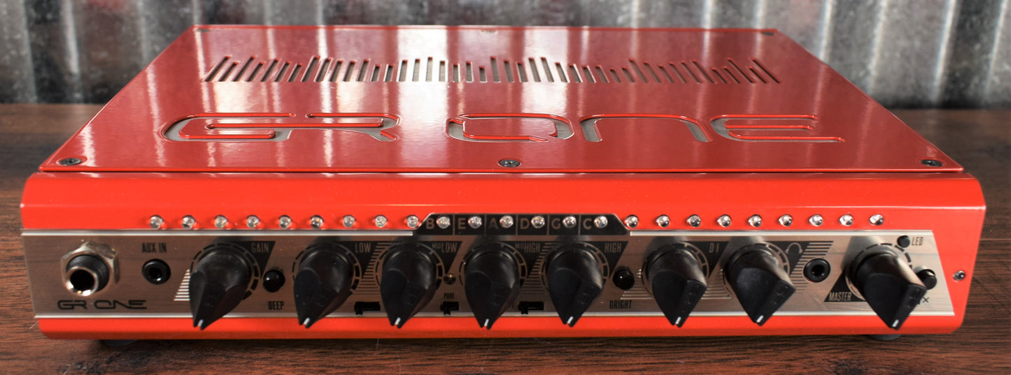 GR Bass One 800 Compact Lightweight 800 Watt Bass Amplifier Head with Tuner Red
