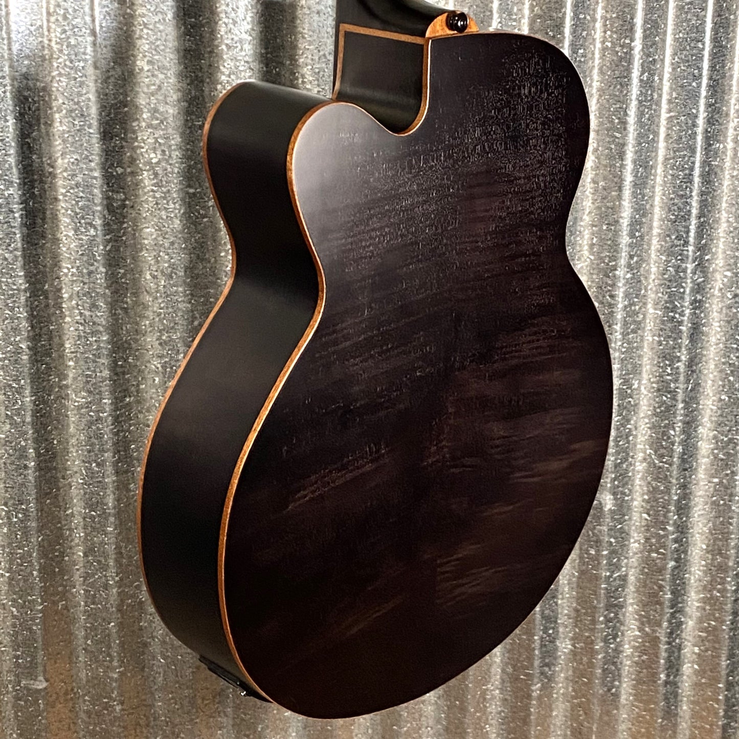 Aria Pro FEB-F2/FL 4 String Acoustic Electric Fretless Bass Black Stain & Bag #9506