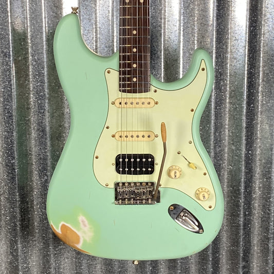 Jet JS400 RELIC SFG HSS Strat Style Guitar Seafoam Green Distressed #0007