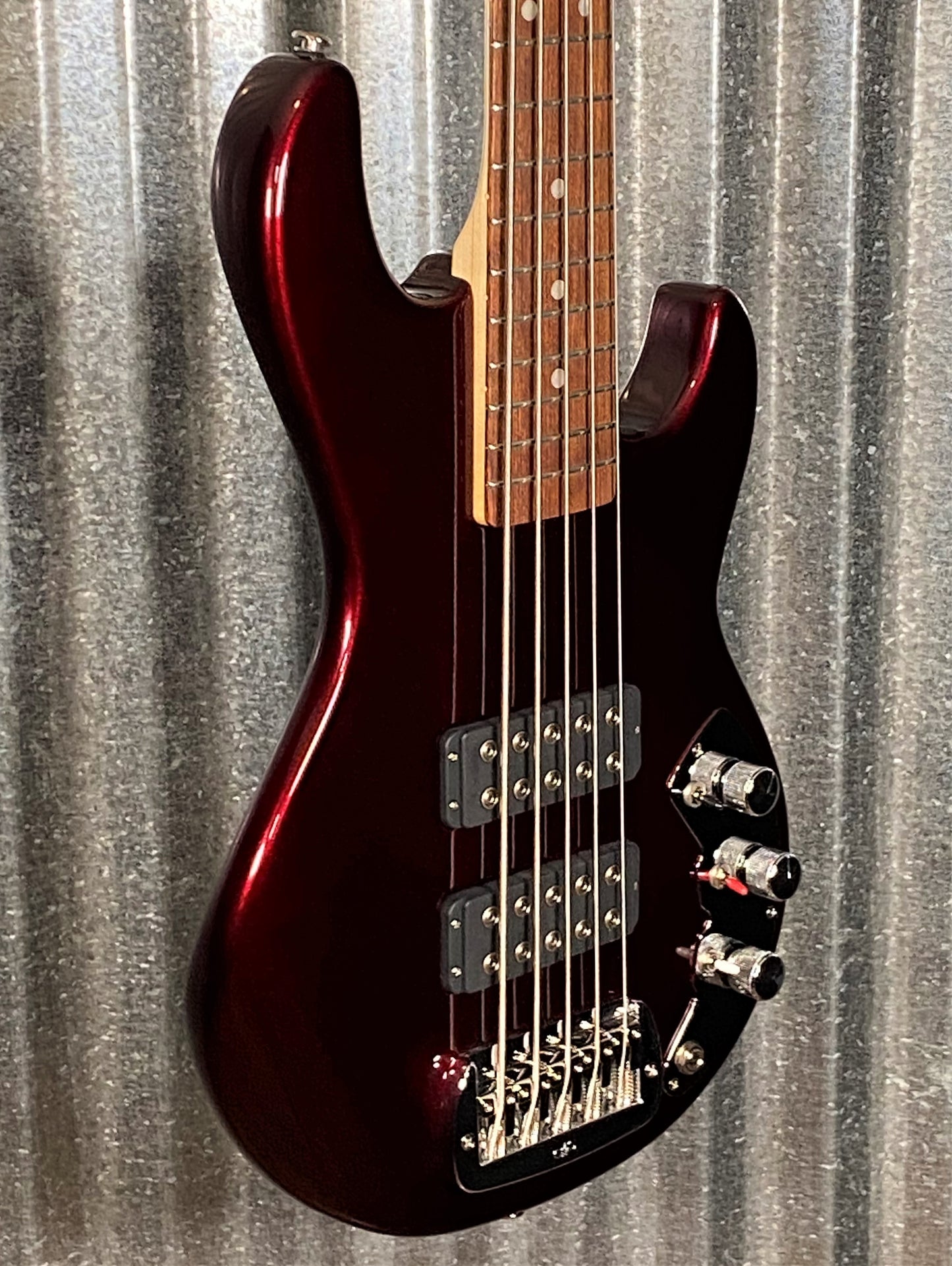 G&L USA CLF L-2500 S750 Ruby Red Metallic 5 String Bass & Case #1323