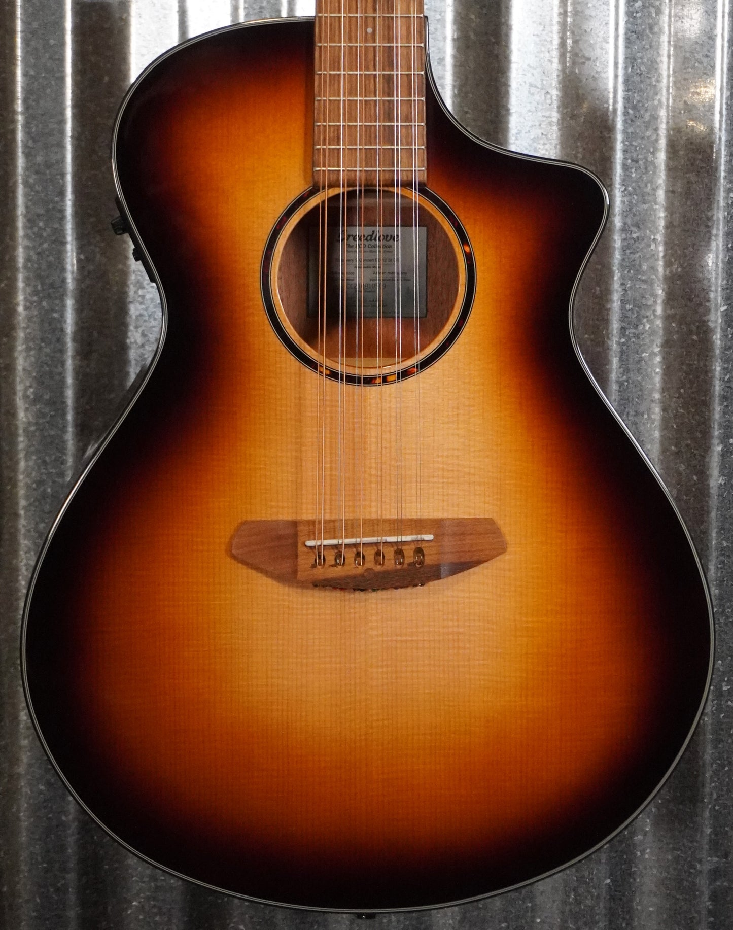 Breedlove Discovery S Concert Edgeburst 12 String CE Sitka Acoustic Electric Guitar #0509