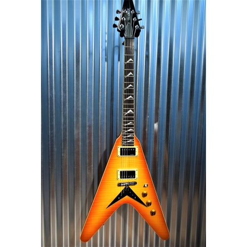 Hamer Vector Mahogany Flying V Cherry Sunburst Electric Guitar & Bag #1606