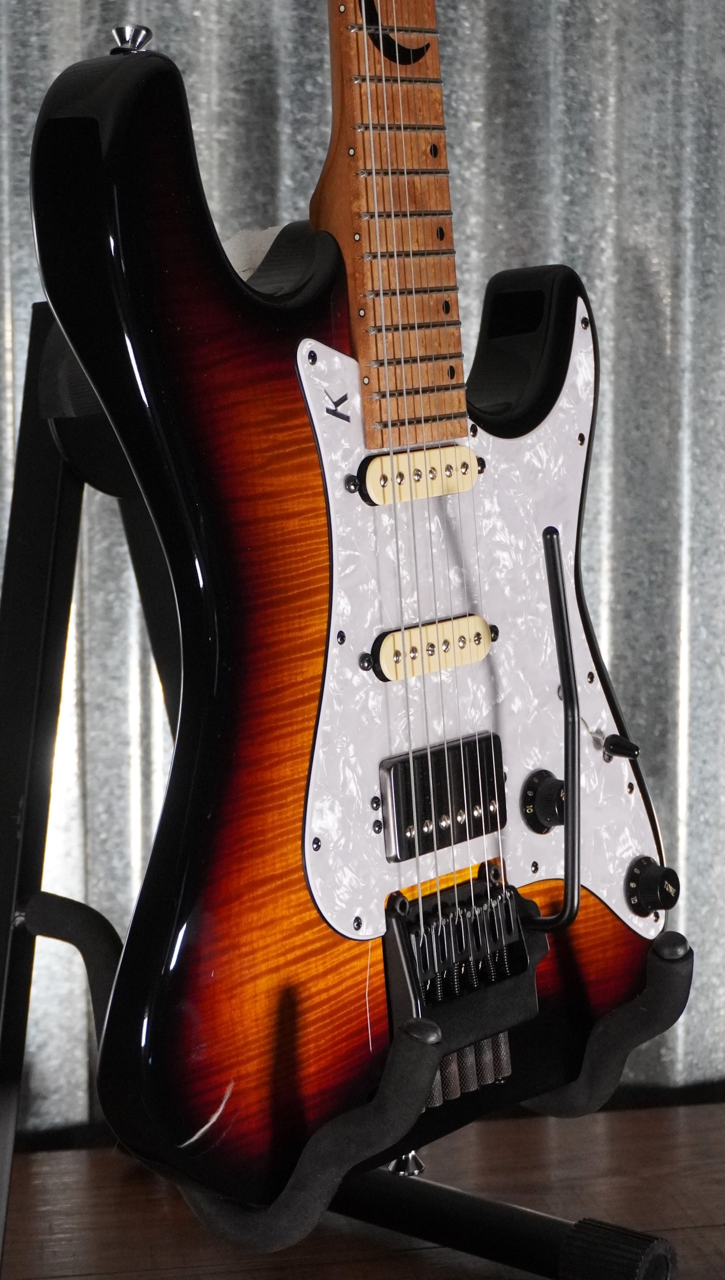 Kiesel Guitars Delos HD6X Headless Classic Sunburst Guitar & Bag #7527 Used