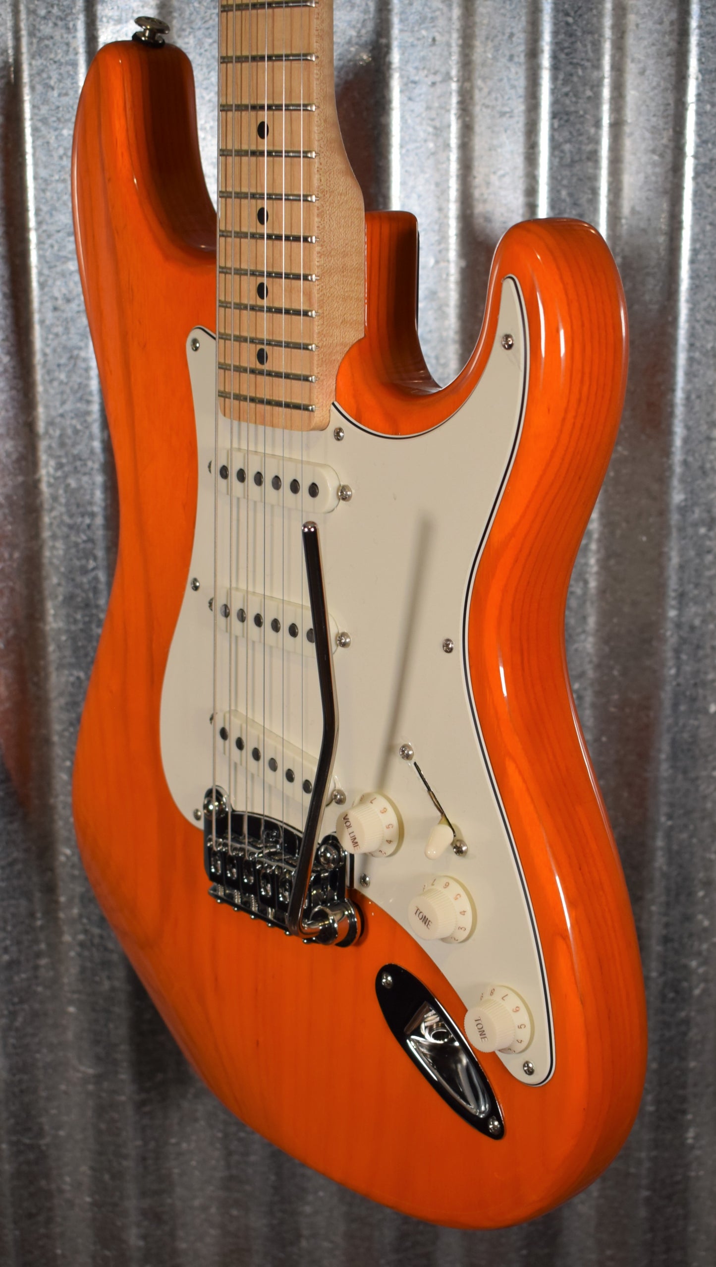 G&L USA Legacy Clear Orange Maple Satin Neck Guitar & Case #5304