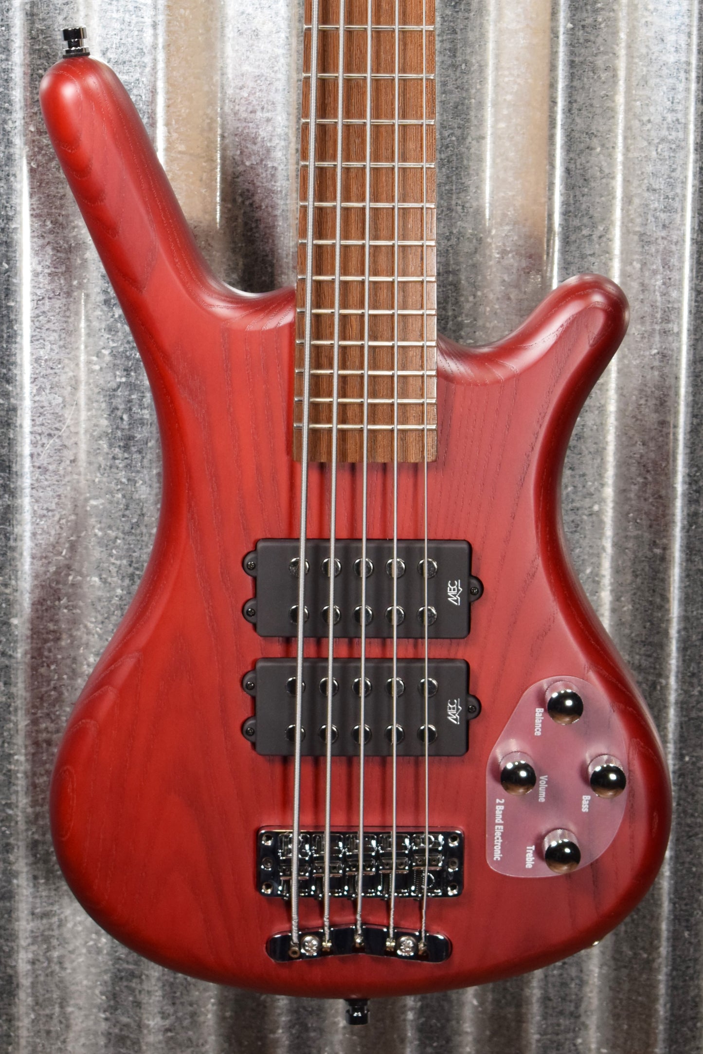 Warwick Rockbass Corvette $$ Double Buck Burgundy 5 String Bass & Bag #1018