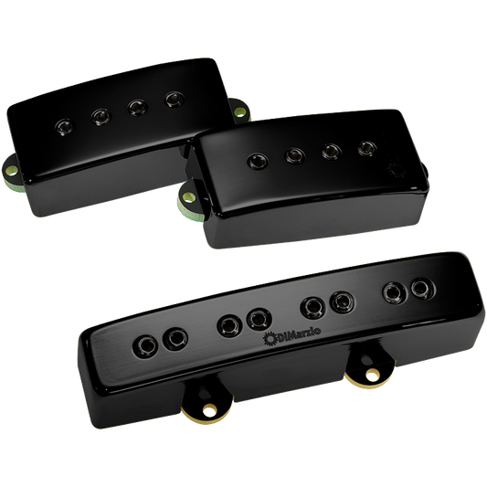 DiMarzio DP307GB Billy Sheehan Relentless PJ Precision Jazz Bass Pickup Set Gloss Black