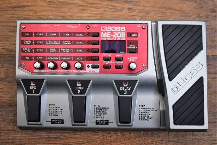 Boss ME-20B Bass Multi Effect Pedal & AC Power Adapter Used
