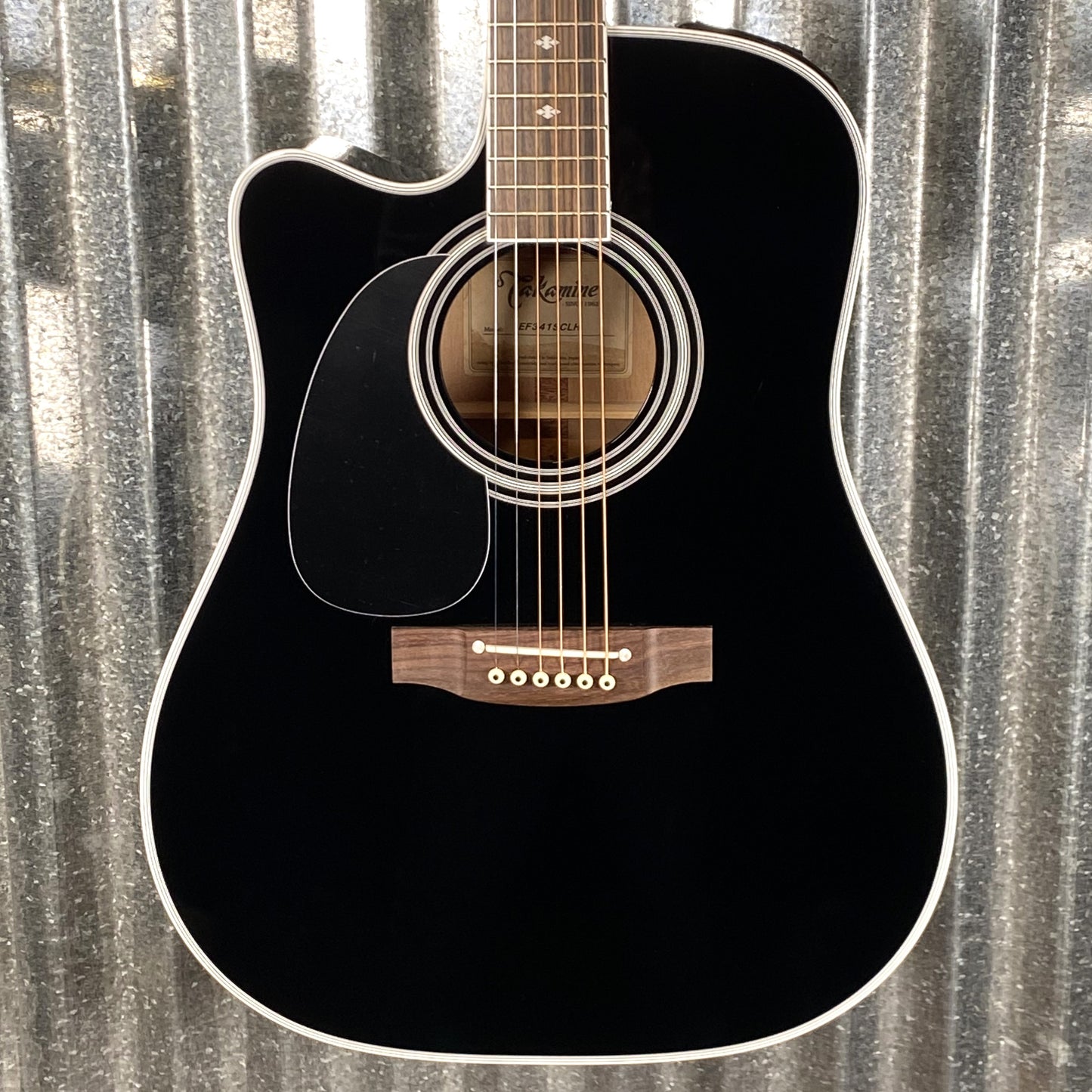 Takamine EF341SC Black Cutaway Acoustic Electric Guitar Left Hand Japan #0068