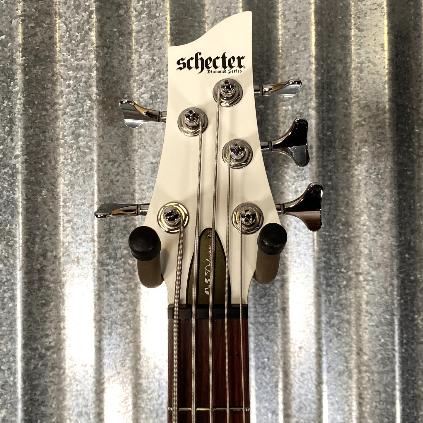 Schecter C-5 Deluxe 5 String Bass Satin White #0465