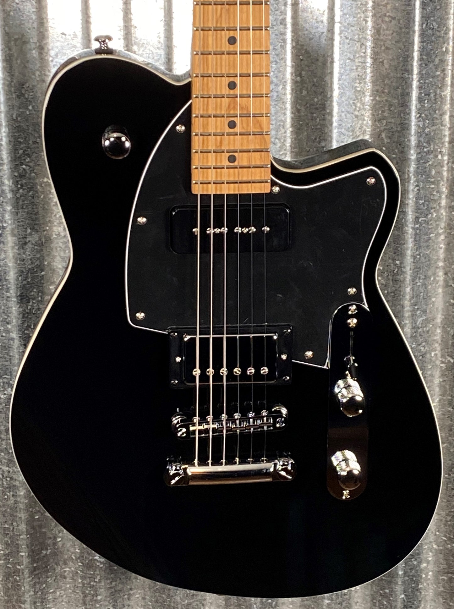 Reverend Double Agent OG Midnight Black Guitar #0978 B Stock