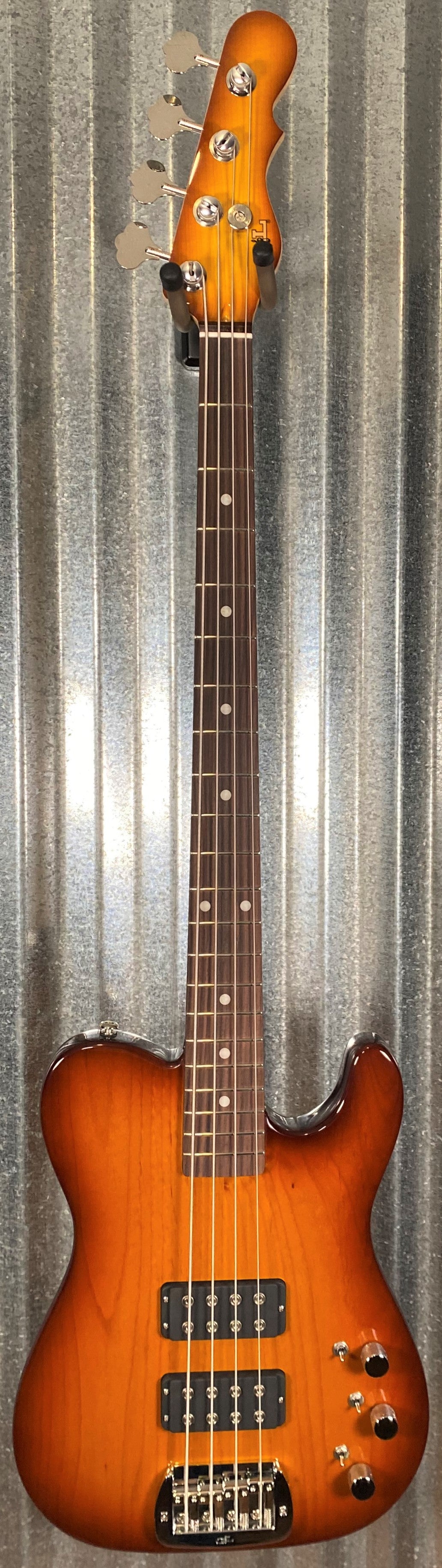 G&L USA ASAT Bass Old School Tobacco Sunburst 4 String Bass & Case #6007