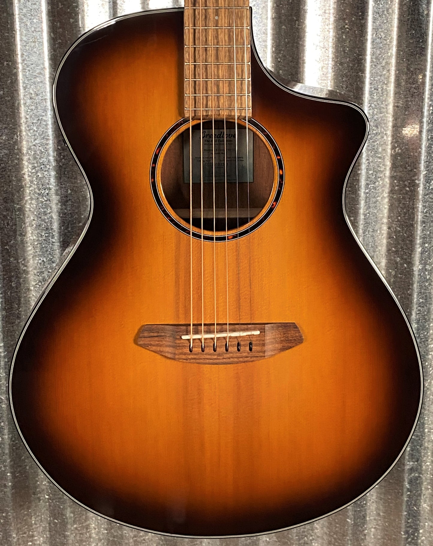 Breedlove Discovery S Concert CE Edgeburst Cedar Acoustic Electric Guitar #3341