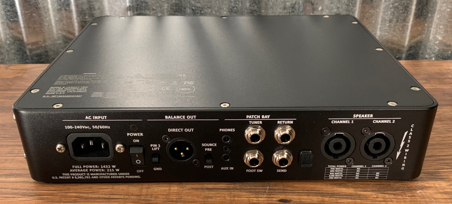 Gallien Krueger GK Legacy 1200 Watt Ultralight Bass Amplifier Head with Overdrive