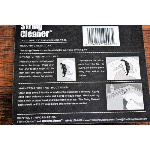 ToneGear The String Cleaner The Ultimate Guitar String Cleaning Tool Two (2) Pack