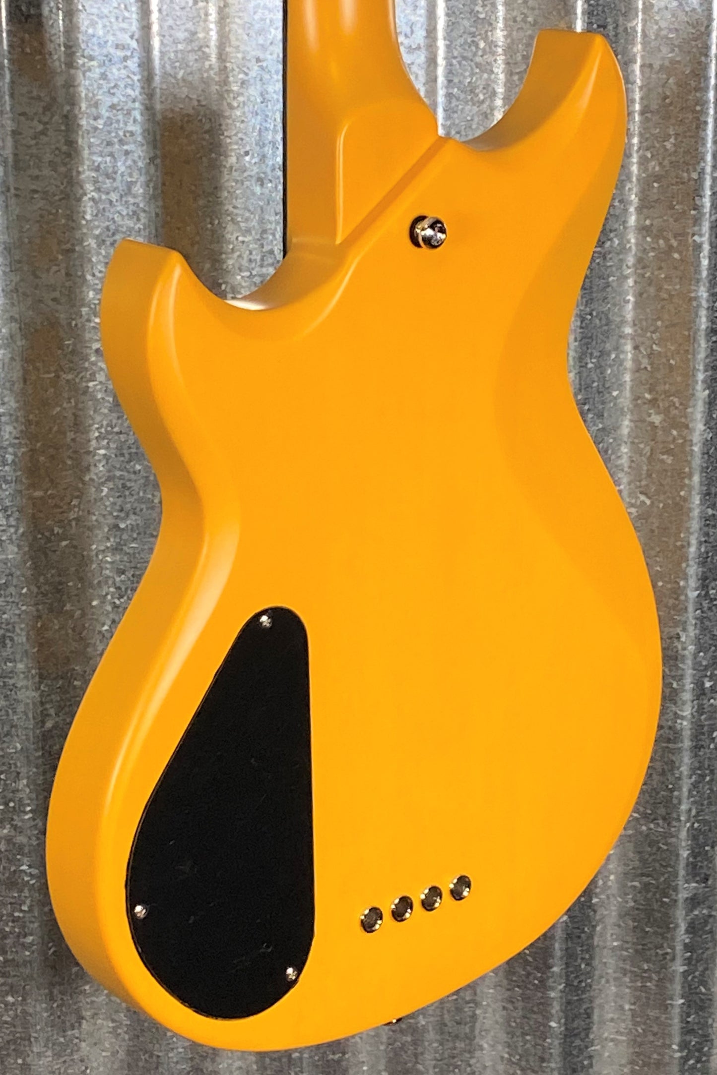 Reverend Guitars Mike Watt Signature Wattplower Satin Yellow 4 String Short Scale Bass & Case Blem #0829