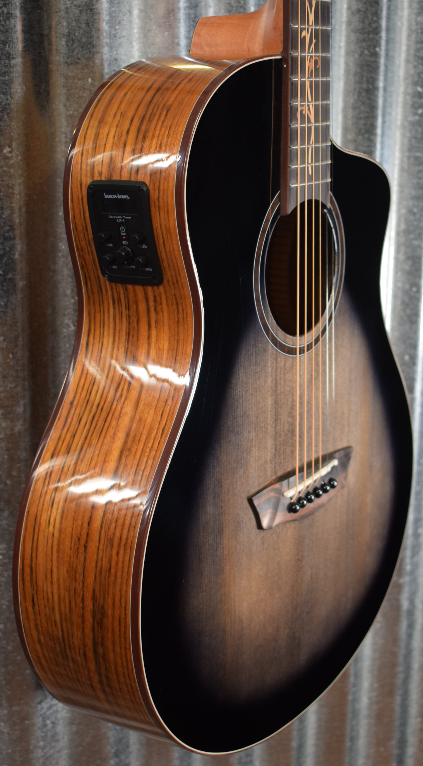 Washburn Bella Tono Studio Vite S9V Charcoal Burst Acoustic Electric Guitar #0895