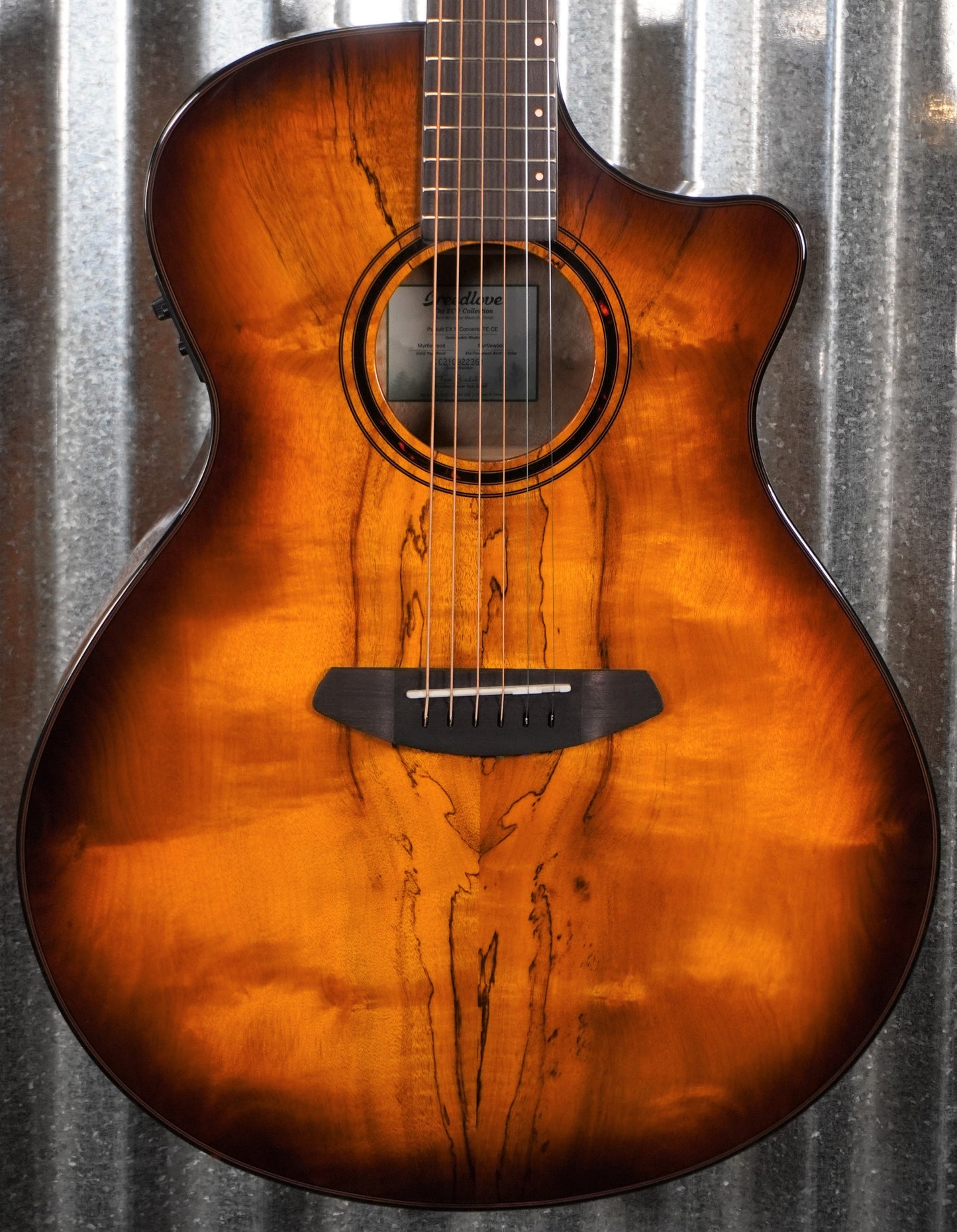 Breedlove Pursuit Exotic S Concerto Tiger's Eye CE Myrtlewood Acoustic Electric Guitar #2361
