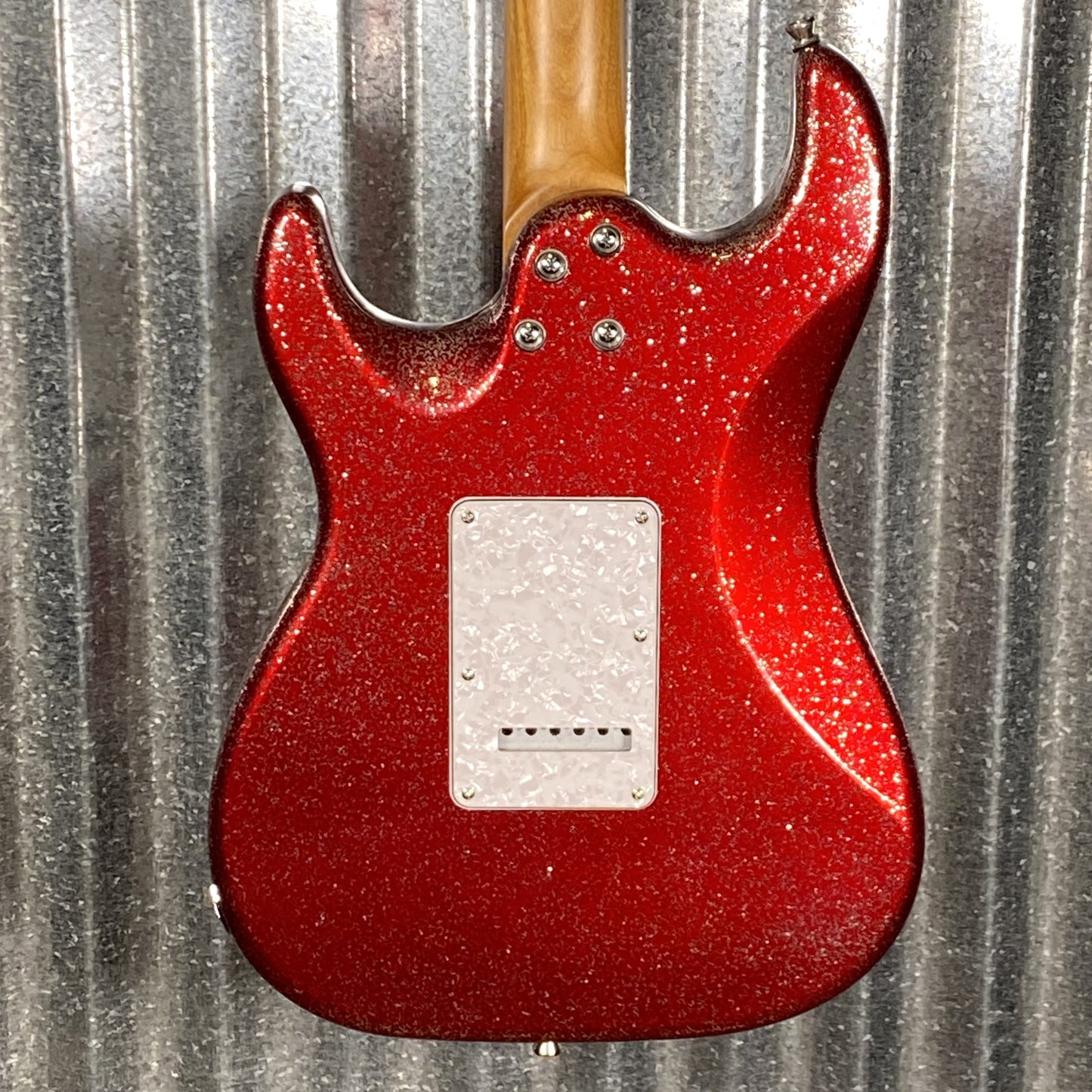 Jet JS500RDS HH Strat Style Guitar Bound Red Sparkle Blem #0008