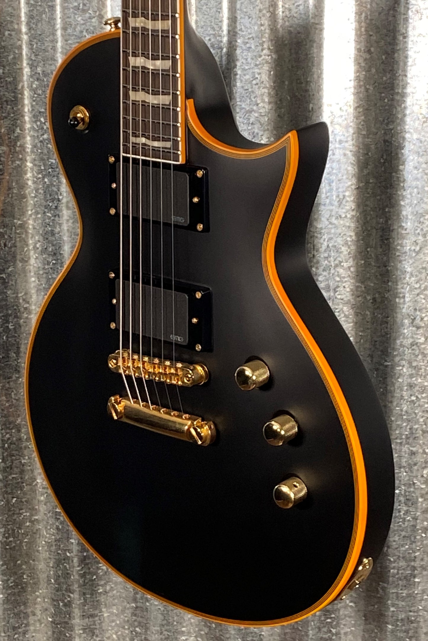 ESP LTD EC-1000 Eclipse EMG Vintage Black Guitar & Bag LEC1000VB #1613 Used