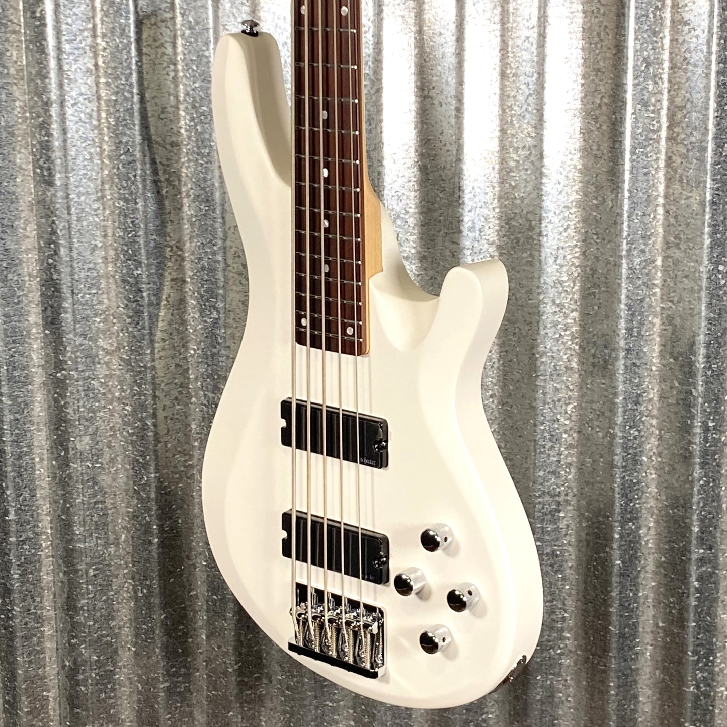 Schecter C-5 Deluxe 5 String Bass Satin White #0465