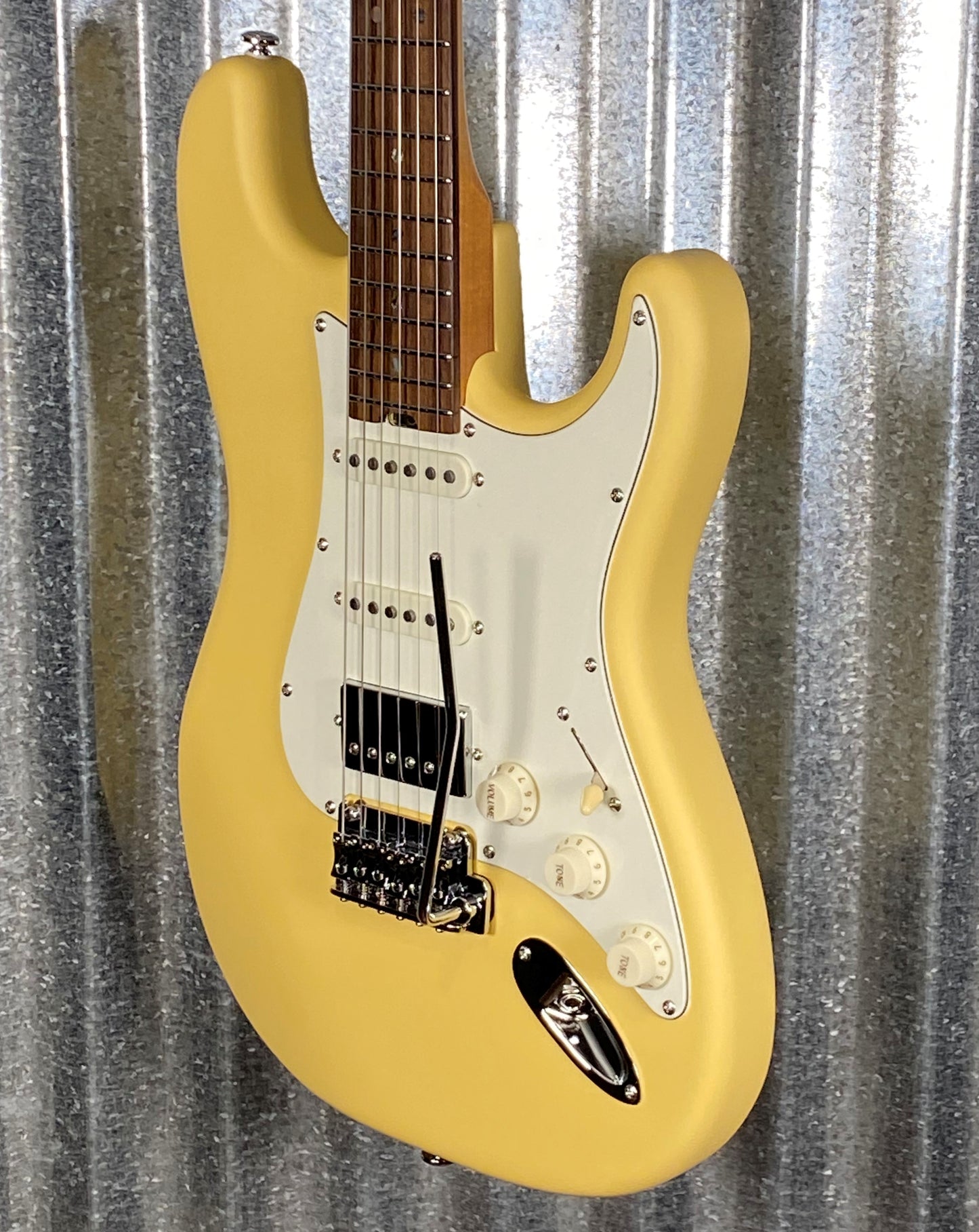 Musi Capricorn Classic HSS Stratocaster Matte Yellow Guitar #5010 Used