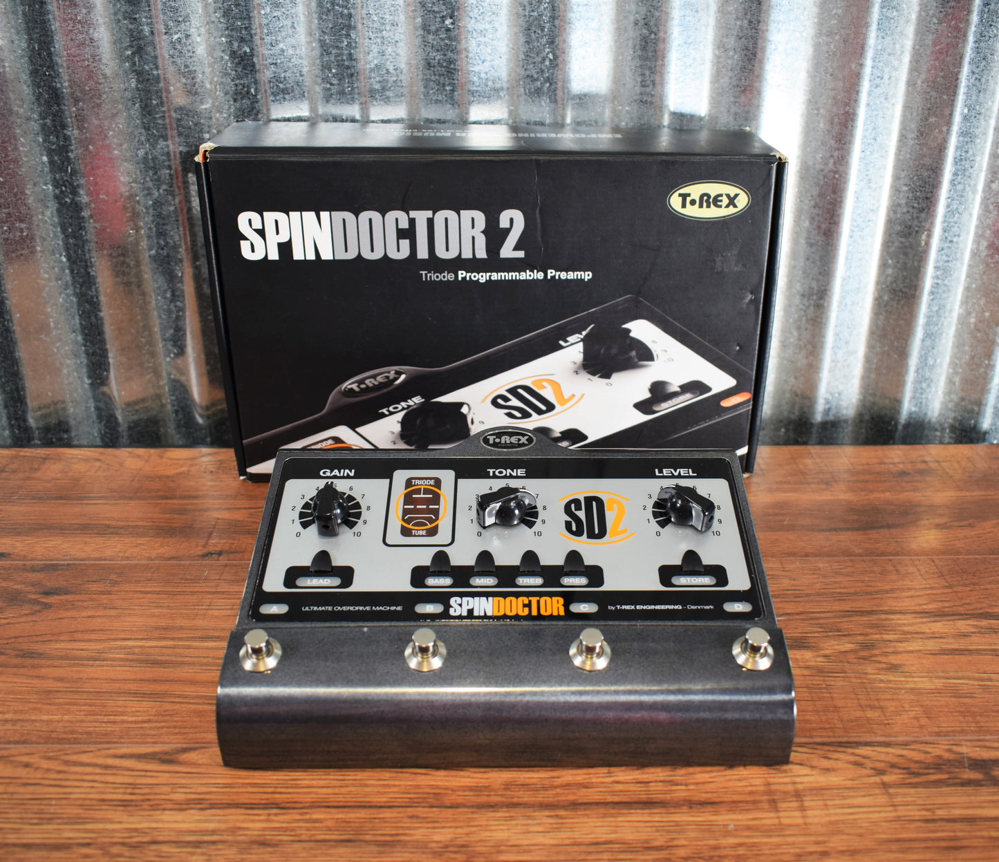 T-Rex Engineering SpinDoctor 2 Programmable Motorized Tube Guitar Preamp Effect Pedal Used
