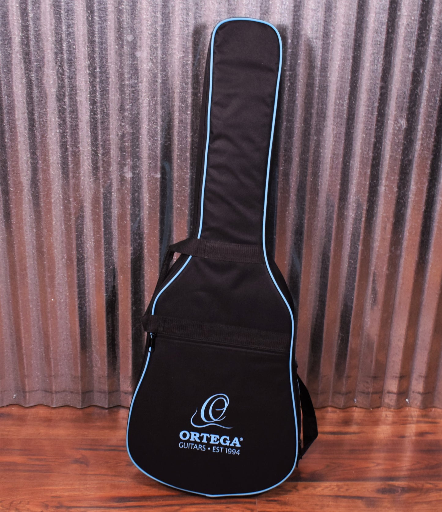Ortega RGA-SKY Gaucho Acoustic Nylon String Parlor Sky Blue Guitar & Bag #0100
