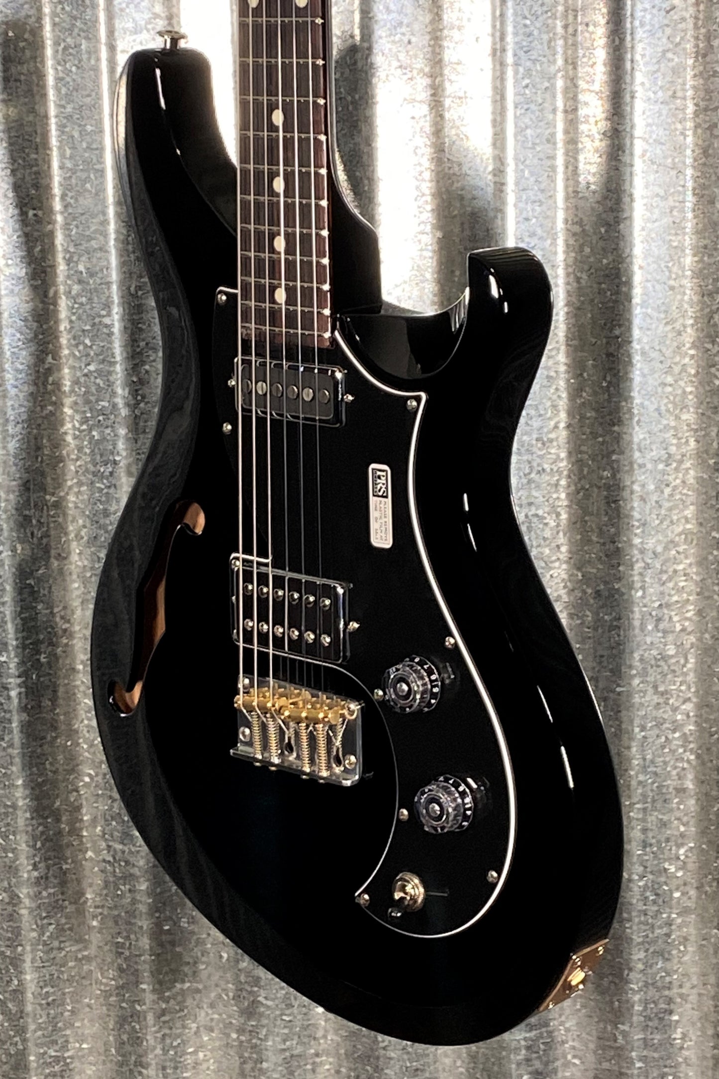PRS Paul Reed Smith USA S2 Vela Semi Hollow Black Guitar & Bag #4294