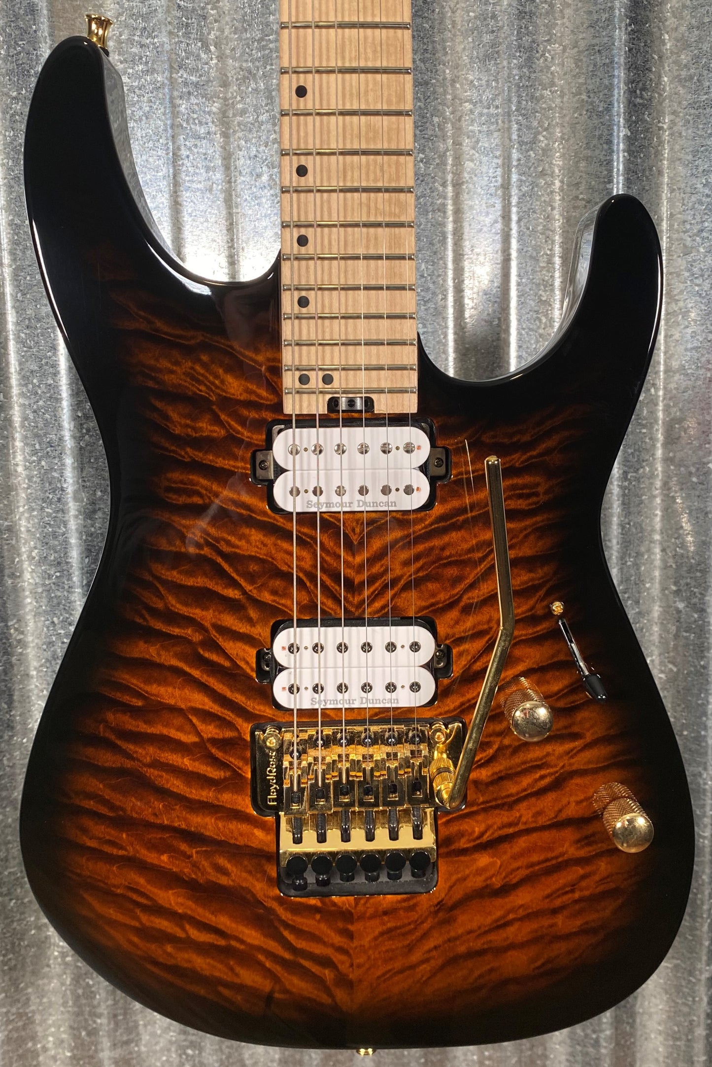 Charvel Pro-Mod DK24 HH FR M QM Root Beer Burst Guitar & Case #5531 Used