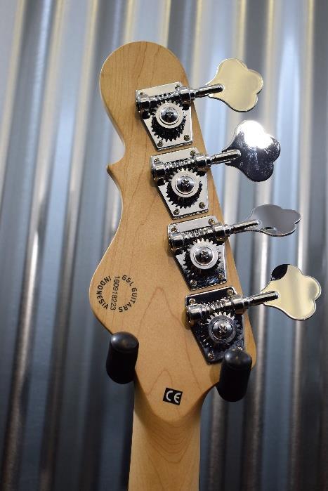 G&L Tribute M-2000 GTS 4 String Carved Flame Top Trans Black Bass #8223