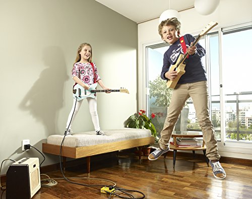 Loog DIY Blue 3 String Electric Guitar Kit Strap & Instructional Book Free APP