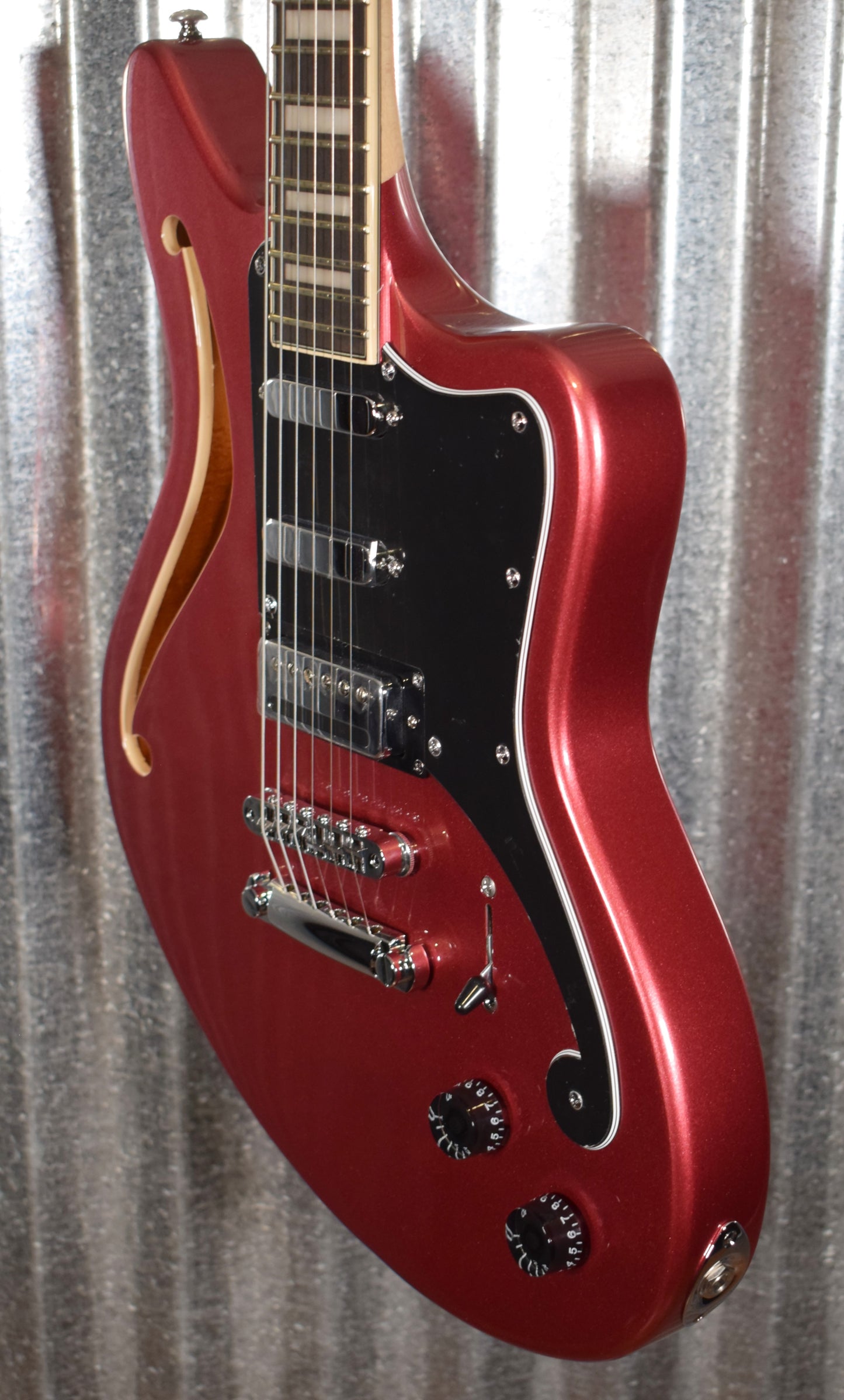 D'Angelico Premier Bedford SH Offset Semi Hollow Oxblood Guitar & Bag #0779