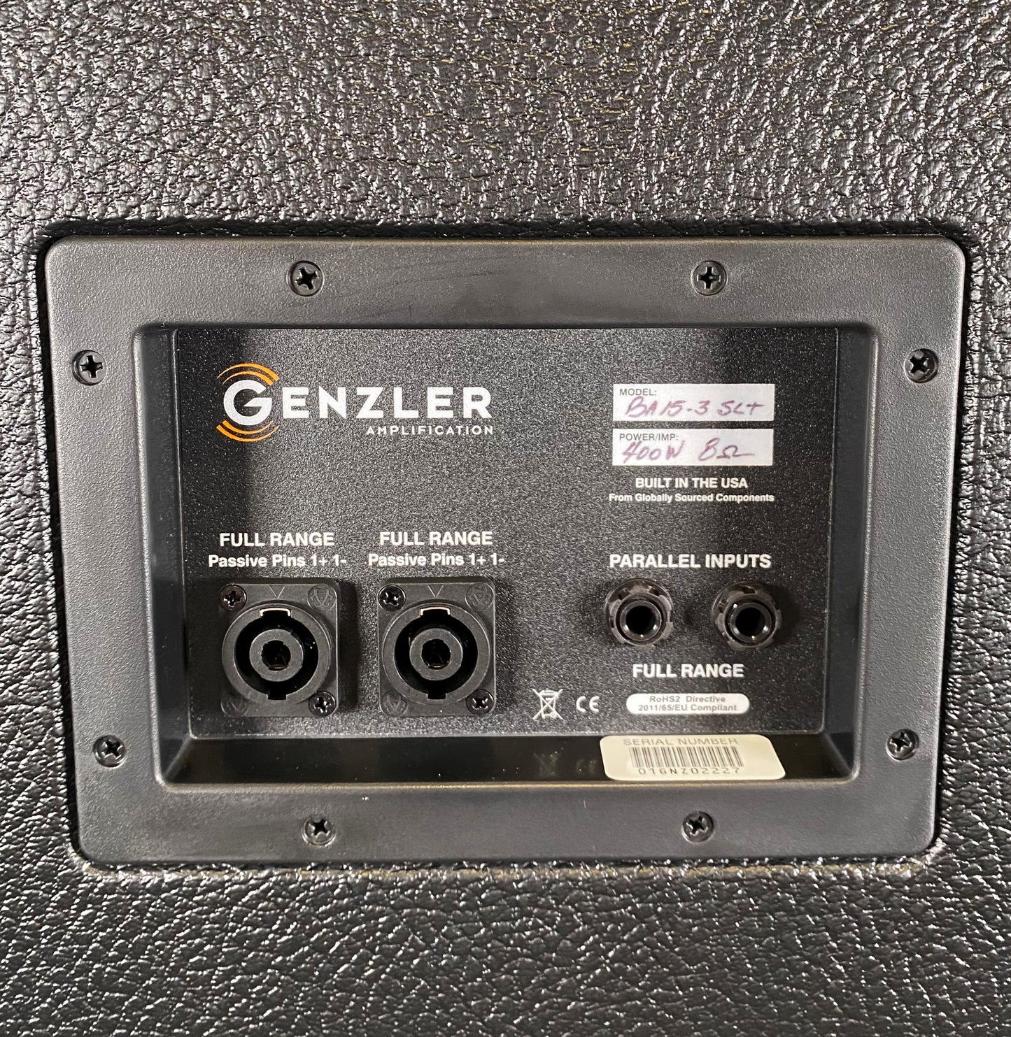 Genzler BA15-3 SLT SLANT NEO 15” & 4X3”Array 400 Watt 8 ohm Bass Amplifier Speaker Cabinet Demo