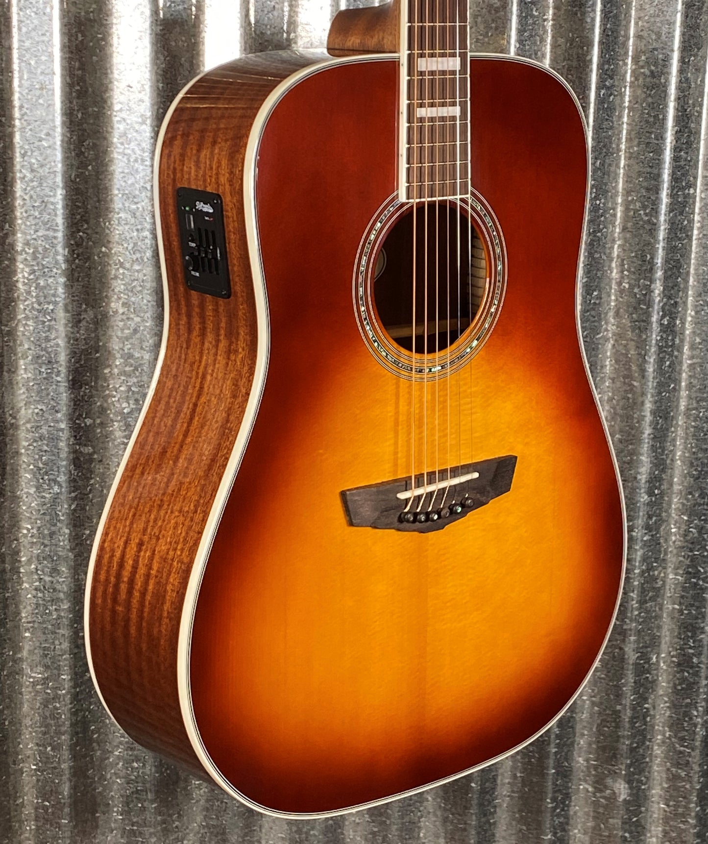 D'Angelico Premier Lexington Dreadnought E Iced Tea Burst Acoustic Electric Guitar #4081