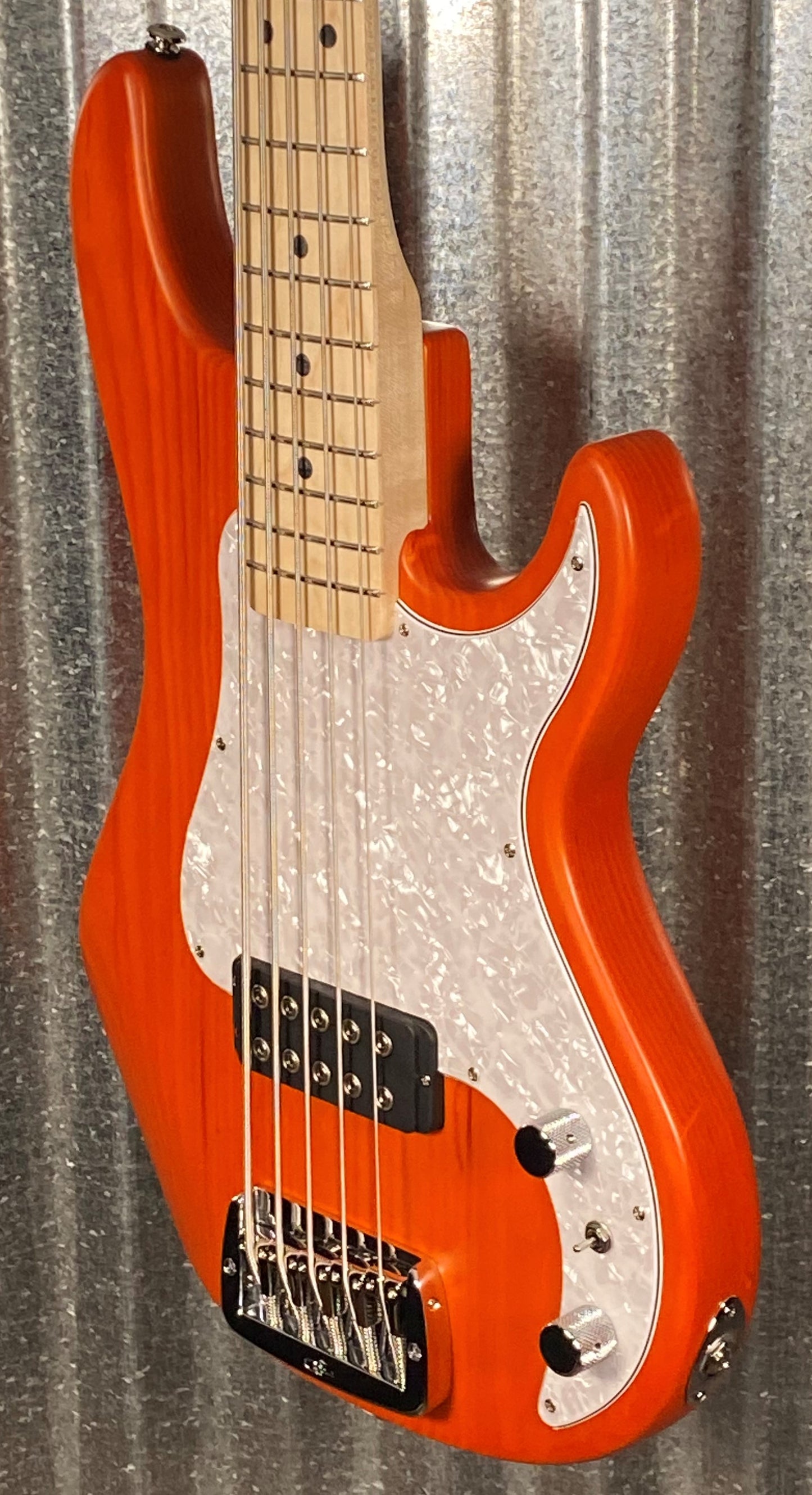 G&L USA Kiloton 5 Clear Orange Frost 5 String Bass & Case #2135